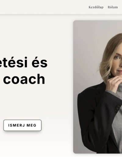 Életvezetési coach weboldal