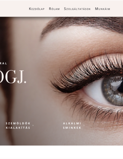 Smink & szempilla stylist weboldal