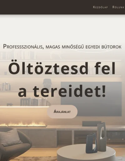 Magyar nyelvű asztalos weboldal referencia munka Craftory Design