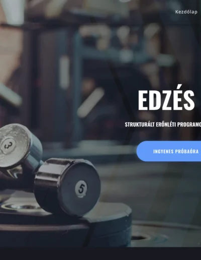 Modern edzőterem weboldal